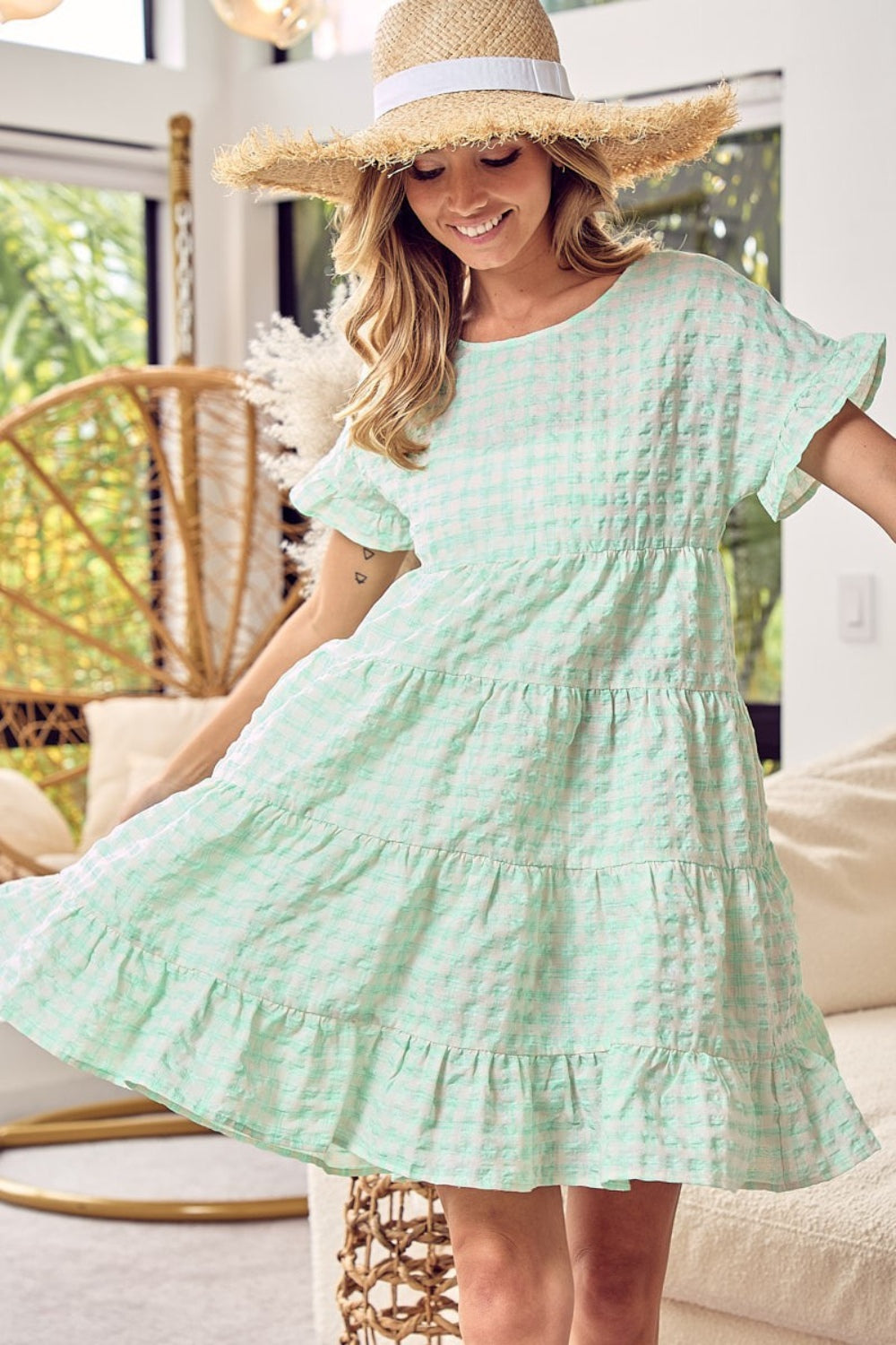 Minted Tiered Dress