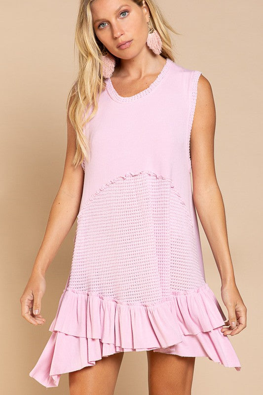 Sleeveless Ruffle Hem Tunic