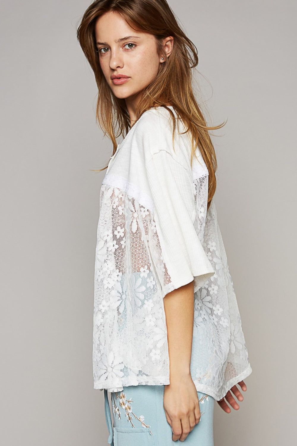 POL Sleeve Lace Top