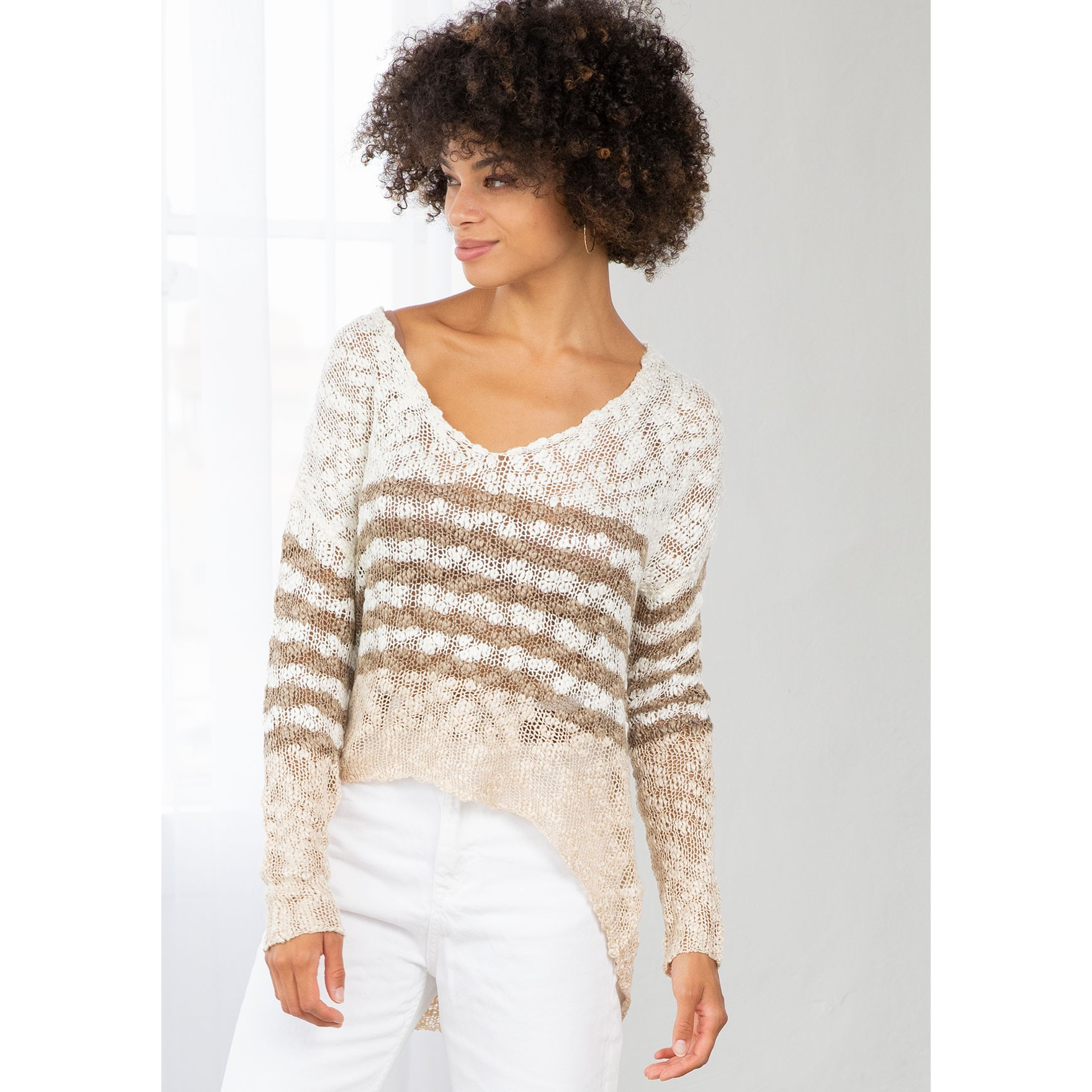 Colorblock Striped Pullover - Fornire Boutique