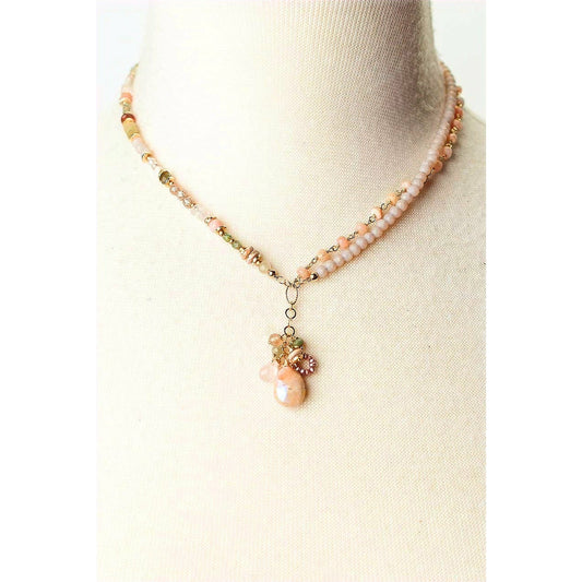 Anne Vaughan Peonies Transitional Necklace-Bracelet - Fornire Boutique